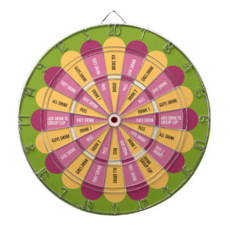 Tablero De Dardos Flor do jogo do bebendo no verde amarelo