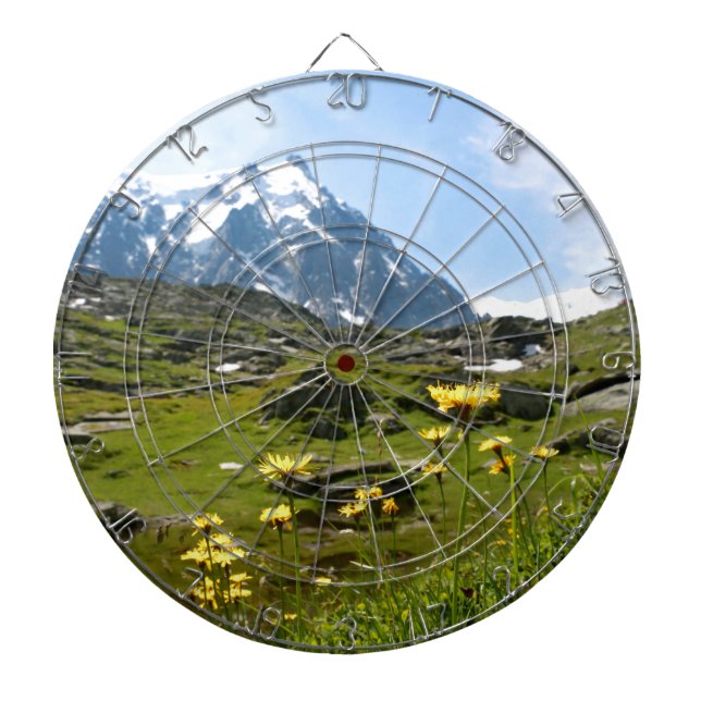 Tablero De Dardos Flores alpinas - Bonita! (Frente)