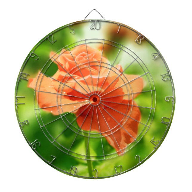 Tablero De Dardos Flores de Rosa Românticas (Frente)