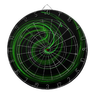 Tablero De Dardos Fratura espiral Abstrato verde no quadro preto