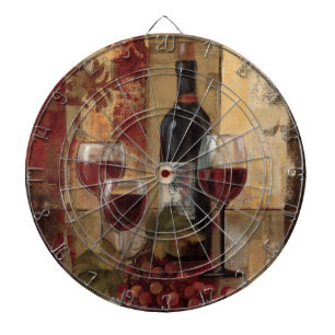 Tablero De Dardos Garrafa de vinho e vidros de vinho