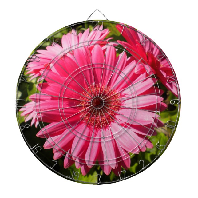 Tablero De Dardos Gerbera Daisy Dartboard rosa (Frente)
