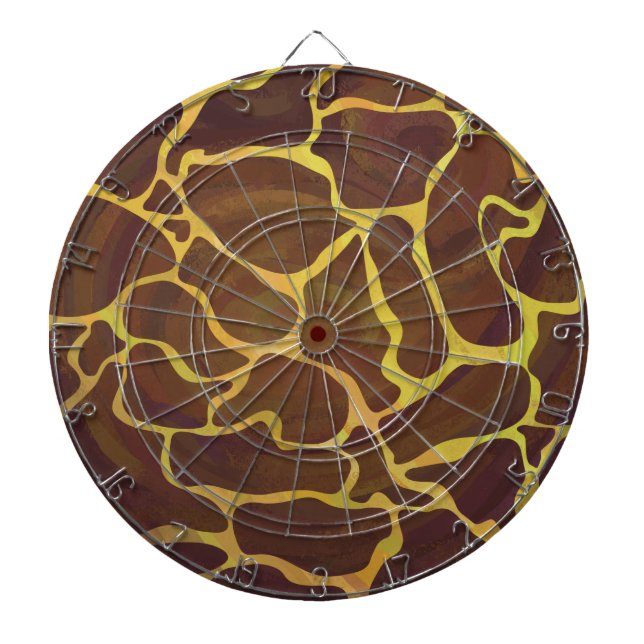 Tablero De Dardos Girafa Brown e Impressão amarelo (Frente)