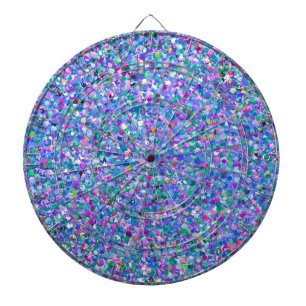 Tablero De Dardos Glitter Moderno da Gripe Mosaica Multicolor