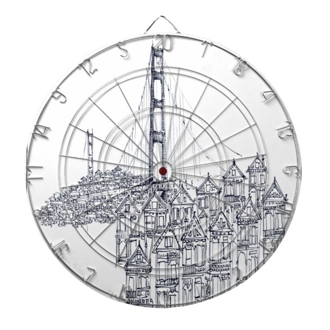 Tablero De Dardos Golden Gate (Frente)