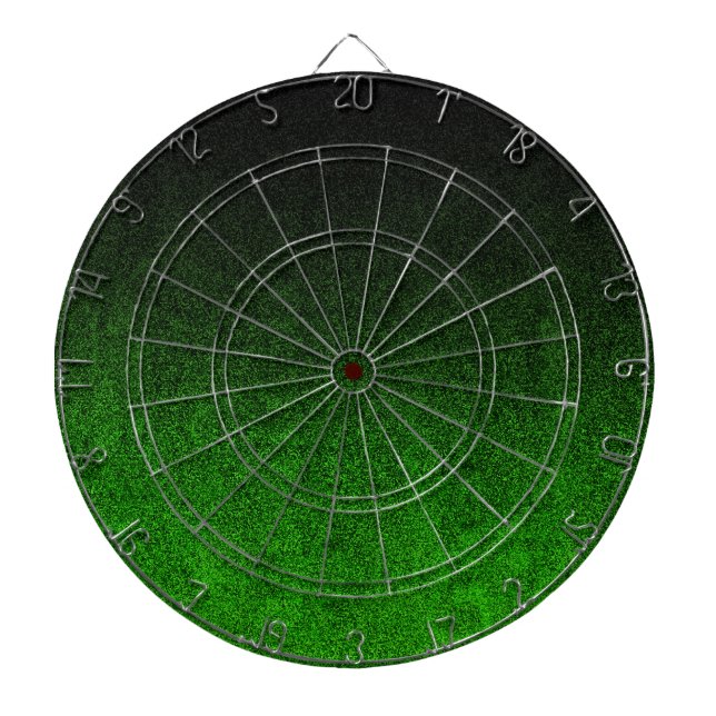 Tablero De Dardos Gradação da Brilhante Preta e Verde (Frente)