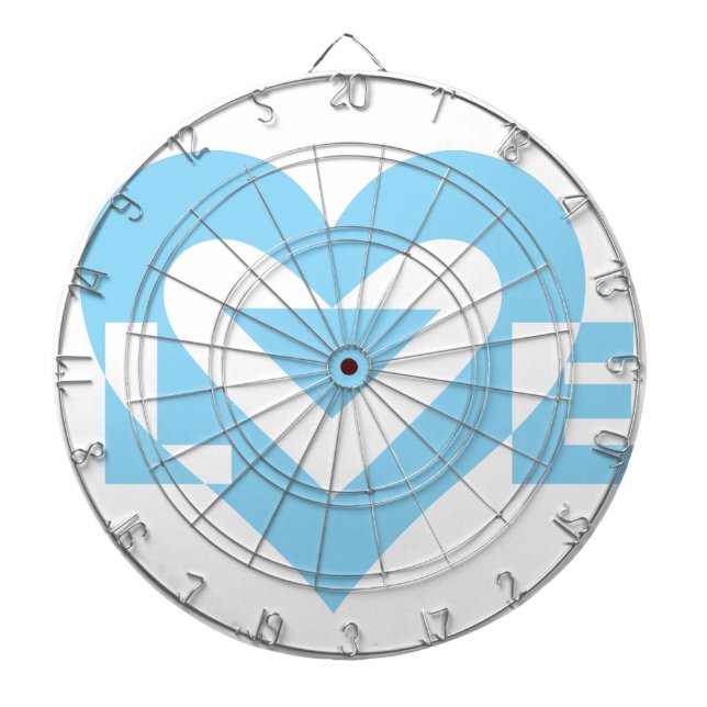 Tablero De Dardos Gráfico de Amor legal, Azul (Frente)