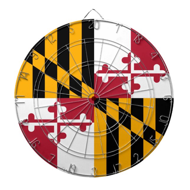 Tablero De Dardos Gráfico de Na moda de Sinalizador de Maryland (Frente)