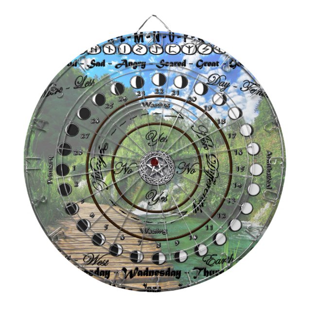 Tablero De Dardos Gráfico Pendulum Pagão do Wiccan (Frente)