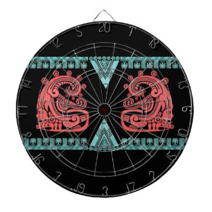 Tablero De Dardos Hieroglyph asteca do guerreiro de Blacklight