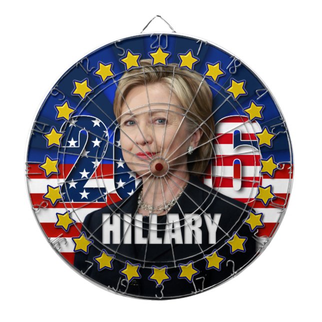 Tablero De Dardos Hillary Clinton para o presidente Dartboard 2016 (Frente)