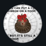 Tablero De Dardos Hillary Poop<br><div class="desc">Você pode colocar uma fita bonita em uma cocô,  mas ainda é uma cocó. Engraçado imagem de Hillary Clinton para as eleições de 2016.</div>