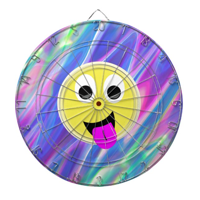Tablero De Dardos holograma de emoji (Frente)