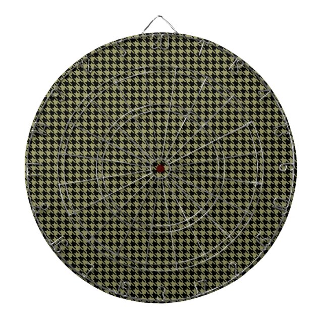 Tablero De Dardos Houndstooth Avocado e Preto (Frente)