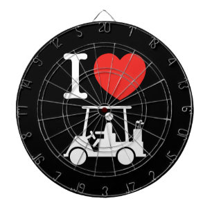 Tablero De Dardos I Heart (Love) Golf Cart