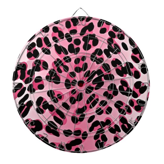 Tablero De Dardos Impressão de Guepardo Rosa RAB Rockabilly (Frente)