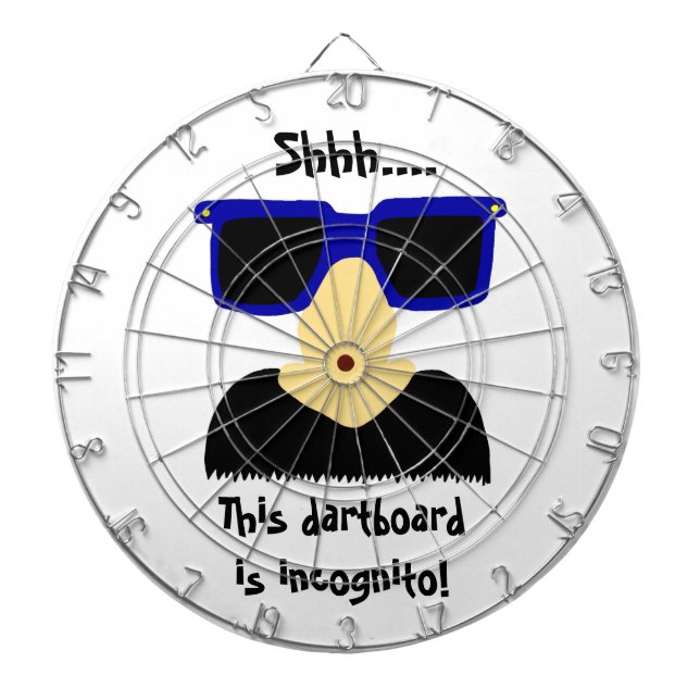 Tablero De Dardos Incognito bigode e óculos (Frente)