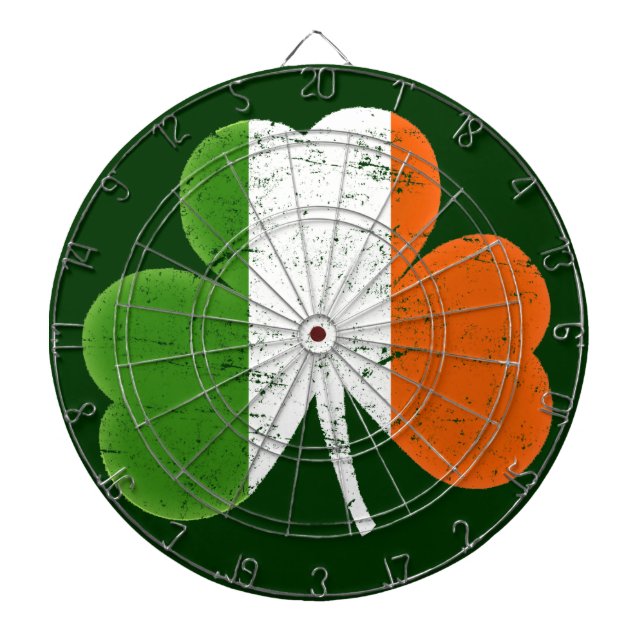 Tablero De Dardos Ireland Flag Shamrock (Frente)