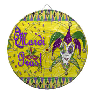 Tablero De Dardos Jester Mask Mardi Gras Harlequin