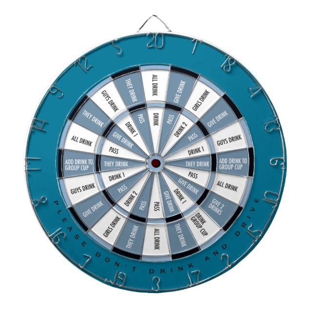 Tablero De Dardos Jogo do bebendo em Azul (Frente)