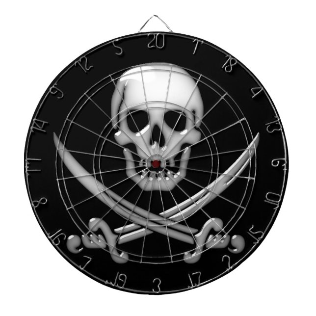 Tablero De Dardos Jolly Roger Pirate Skull (Frente)