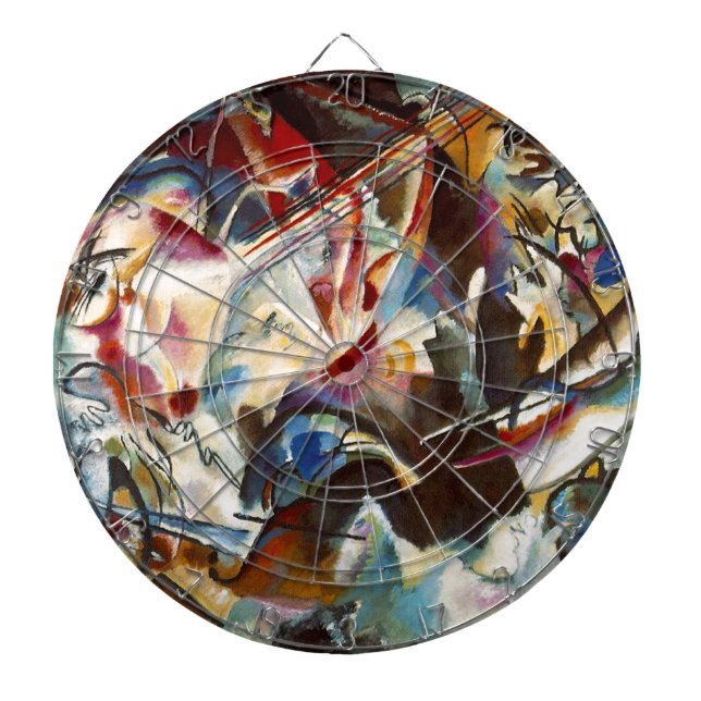 Tablero De Dardos Kandinsky Composition VI Abstrato Pintura (Frente)