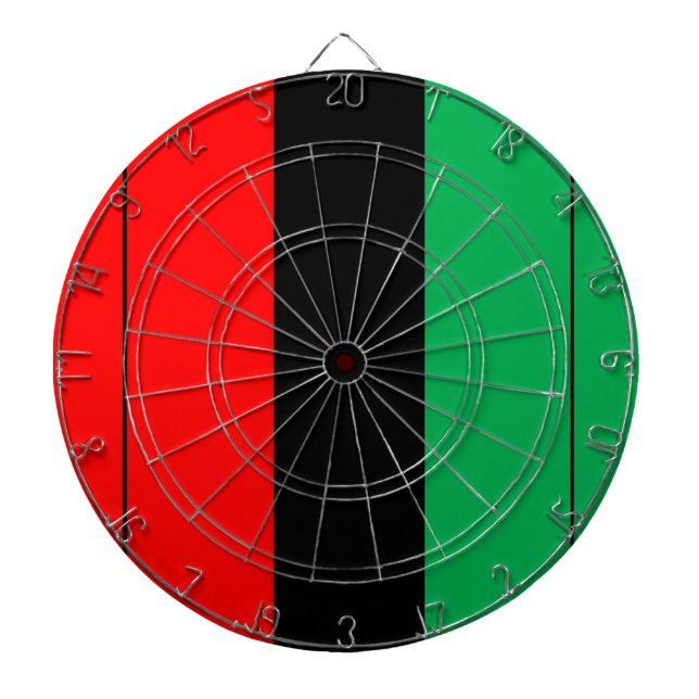 Tablero De Dardos Kwanzaa Colors Red Black Green Stripes Padrão (Frente)