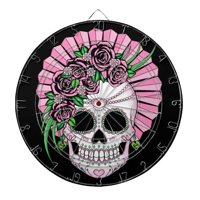 Tablero De Dardos Lady Sugar Skull (Frente)