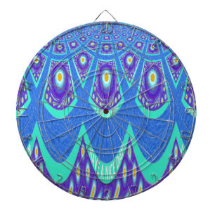 Tablero De Dardos Linda e adorável Cyan Blue batik vetor Art