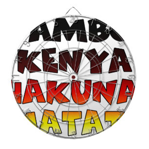 Tablero De Dardos Linda Jambo Kenya Hakuna Matata Lovely Art