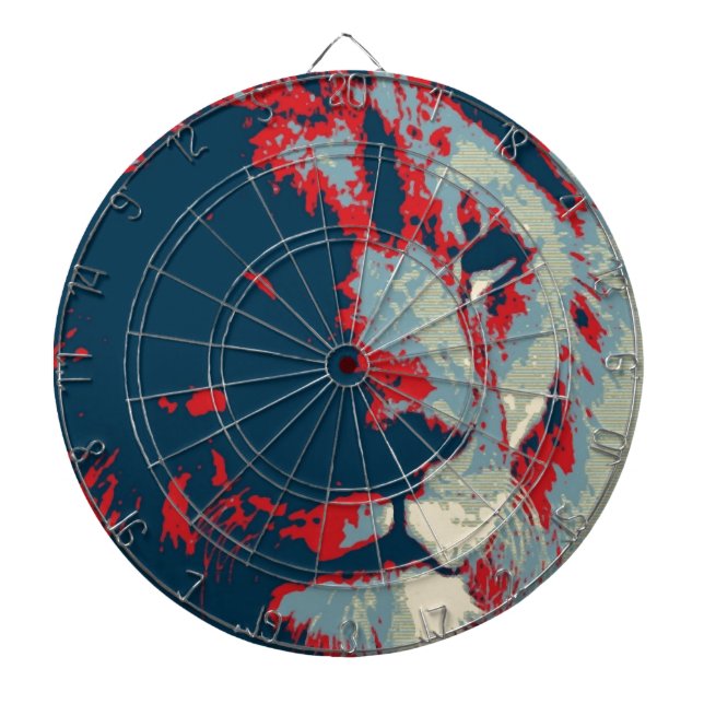 Tablero De Dardos Lion de pop Art (Frente)