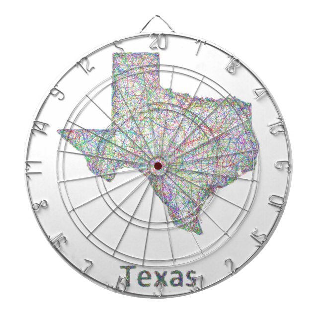 Tablero De Dardos Mapa de Texas (Frente)