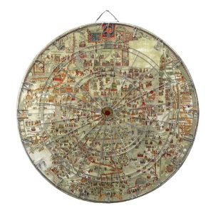 Tablero De Dardos Mapa de Velho Mundo de Ebstorfer