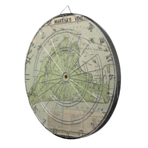 Tablero De Dardos Mapa do vintage de Marthas Vinhedo (1913)