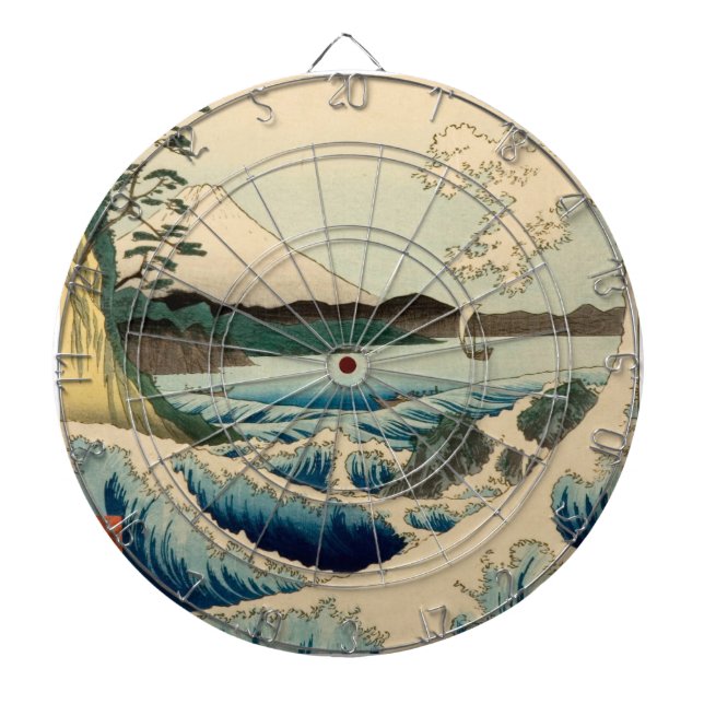 Tablero De Dardos Mar Japonês de Satta Hiroshige Art (Frente)