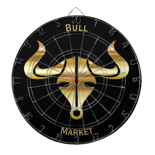 Tablero De Dardos Mercado em alta Dourado de Bull
