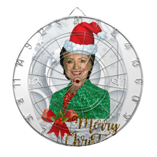 Tablero De Dardos merry xmas Hillary clinton (Frente)