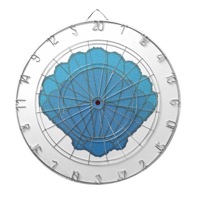 Tablero De Dardos Mosaico de Seashell Azul (Frente)