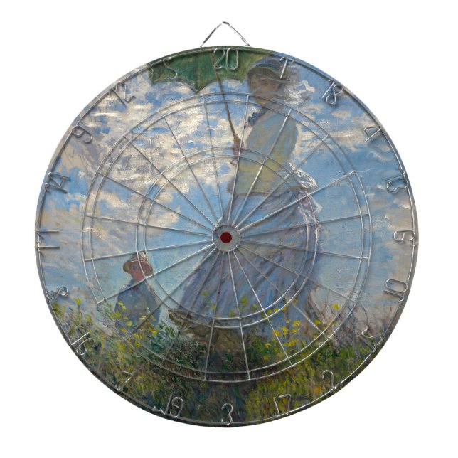 Tablero De Dardos Mulher de Claude Monet com um parasol 1875 (Frente)