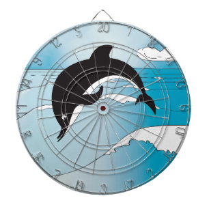Tablero De Dardos Natação com golfinhos