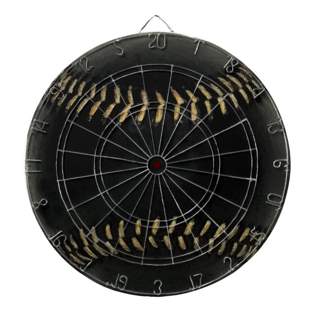 Tablero De Dardos negro de beisebol (Frente)