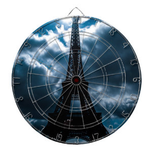 Tablero De Dardos Noite Azul da Torre Eiffel