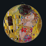 Tablero De Dardos O Beijo de Gustav Klimt, Vintage Art Nouveau<br><div class="desc">A pintura suprema do amor, uma bela design para celebrar o Dia de os namorados! O Beijo (detalhe) (1907-1908) de Gustav Klimt é uma pintura vítrea de época vitoriana de amor pelas artes plásticas e romance com um casal romântico em vários tons de ouro, padrões e símbolos, compartilhando um beijo...</div>