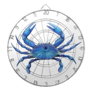 Tablero De Dardos O conselho de dardo atlântico do caranguejo azul