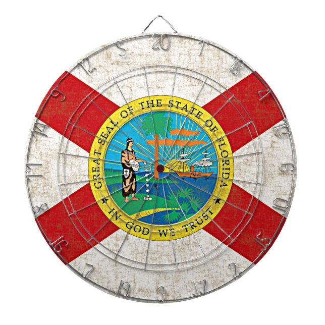 Tablero De Dardos O conselho de dardo da BANDEIRA de FLORIDA (Frente)