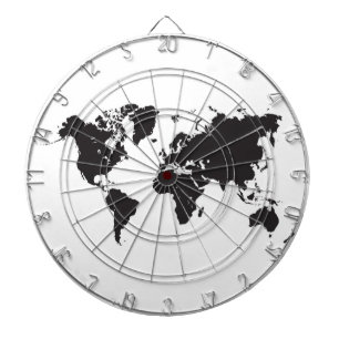 Tablero De Dardos o conselho de dardo do mapa do mundo