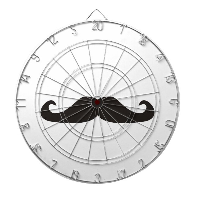 Tablero De Dardos O conselho de dardo retro dos bigodes do gentelman (Frente)