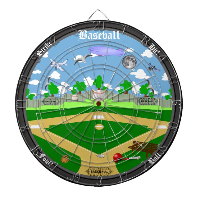 Tablero De Dardos O Dartboard do campo de basebol (Frente)