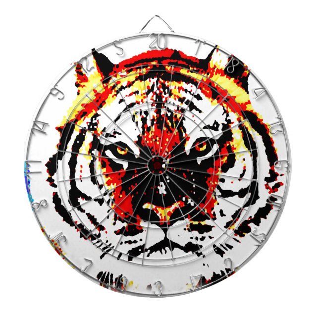 Tablero De Dardos Olhos de Tigre Selvagem (Frente)