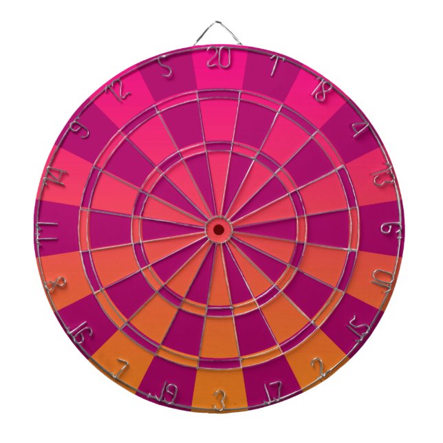 Tablero De Dardos Ombre cor-de-rosa e alaranjado (Frente)